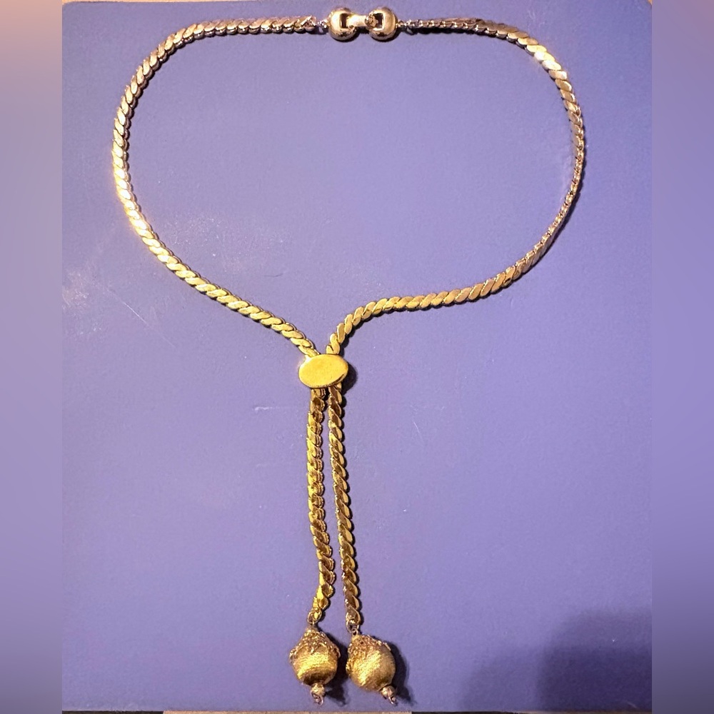 VNTG Signed MONET Slide Bolero Lariat